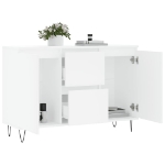 Credenza Bianca 104x35x70 cm in Legno Multistrato