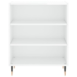 Credenza Bianco Lucido 57x35x70 cm in Legno Multistrato