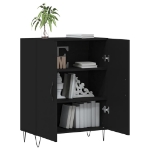 Credenza Nera 69,5x34x90 cm in Legno Multistrato