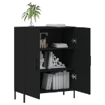 Credenza Nera 69,5x34x90 cm in Legno Multistrato