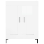 Credenza 69,5x34x90 cm in Legno Multistrato Bianco Lucido