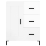 Credenza 69,5x34x90 cm in Legno Multistrato Bianco Lucido