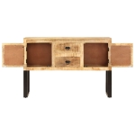 Credenza 110x30x74 cm in Legno di Mango Grezzo