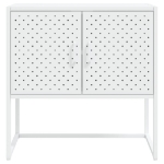 Credenza Bianca 75x35x75 cm in Acciaio