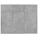 Credenza Grigio Cemento 88x30x70 cm in Truciolato