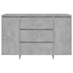 Credenza con 3 Cassetti Grigio Cemento 120x41x75 cm Truciolato