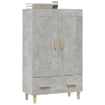 Credenza Grigio Cemento 70x31x115 cm in Legno Multistrato