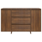 Credenza con 3 Cassetti Rovere Marrone 120x41x75 cm Truciolato