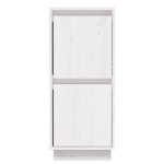 Credenze 2 pz Bianco 31,5x34x75 cm in Legno Massello di Pino