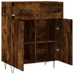 Credenza Rovere Fumo 69,5x34x90 cm in Legno Multistrato