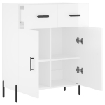 Credenza 69,5x34x90 cm in Legno Multistrato Bianco Lucido