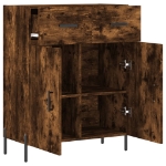 Credenza Rovere Fumo 69,5x34x90 cm in Legno Multistrato