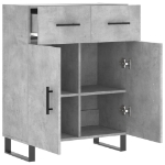 Credenza Grigio Cemento 69,5x34x90 cm in Legno Multistrato