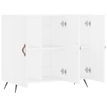 Credenza Bianca 90x34x80 cm in Legno Multistrato