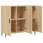 Credenza Rovere Sonoma 90x34x80 cm in Legno Multistrato