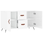 Credenza Bianco Lucido 100x36x60 cm in Legno Multistrato