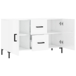 Credenza Bianco Lucido 100x36x60 cm in Legno Multistrato