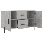 Credenza Grigio Cemento 100x36x60 cm in Legno Multistrato