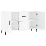 Credenza Bianco Lucido 100x36x60 cm in Legno Multistrato