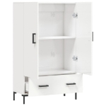 Credenza Bianco Lucido 69,5x31x115 cm in Legno Multistrato