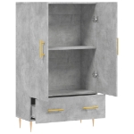 Credenza Grigio Cemento 69,5x31x115 cm in Legno Multistrato