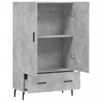 Credenza Grigio Cemento 69,5x31x115 cm in Legno Multistrato