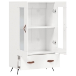 Credenza Bianco Lucido 69,5x31x115 cm in Legno Multistrato