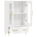 Credenza Bianco Lucido 69,5x31x115 cm in Legno Multistrato