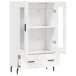 Credenza Bianco Lucido 69,5x31x115 cm in Legno Multistrato