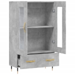 Credenza Grigio Cemento 69,5x31x115 cm in Legno Multistrato