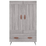 Credenza Grigio Sonoma 69,5x31x115 cm in Legno Multistrato