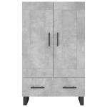 Credenza Grigio Cemento 69,5x31x115 cm in Legno Multistrato