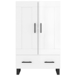 Credenza Bianco Lucido 69,5x31x115 cm in Legno Multistrato