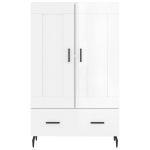 Credenza Bianco Lucido 69,5x31x115 cm in Legno Multistrato