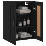 Mobile a Parete Nero 69,5x34,90 cm in Legno Multistrato