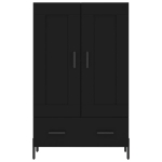 Credenza Nera 69,5x31x115 cm in Legno Multistrato