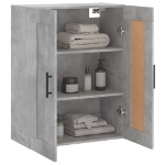 Mobile a Parete Grigio Cemento 69,5x34x90 cm Legno Multistrato