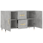 Credenza Grigio Cemento 100x36x60 cm in Legno Multistrato