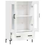 Credenza Bianco Lucido 69,5x31x115 cm in Legno Multistrato