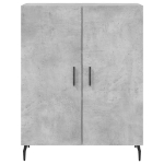 Credenza Grigio Cemento 69,5x34x90 cm in Legno Multistrato