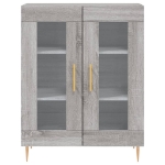 Credenza Grigio Sonoma 69,5x34x90 cm in Legno Multistrato