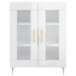 Credenza 69,5x34x90 cm in Legno Multistrato Bianco Lucido