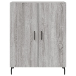 Credenza Grigio Sonoma 69,5x34x90 cm in Legno Multistrato