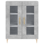 Credenza Grigio Cemento 69,5x34x90 cm in Legno Multistrato