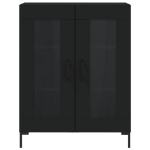 Credenza Nera 69,5x34x90 cm in Legno Multistrato