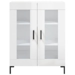 Credenza 69,5x34x90 cm in Legno Multistrato Bianco Lucido