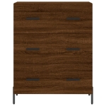 Credenza Rovere Marrone 69,5x34x90 cm in Legno Multistrato