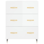 Credenza 69,5x34x90 cm in Legno Multistrato Bianco Lucido