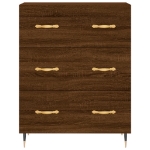 Credenza Rovere Marrone 69,5x34x90 cm in Legno Multistrato