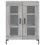 Credenza Grigio Sonoma 69,5x34x90 cm in Legno Multistrato